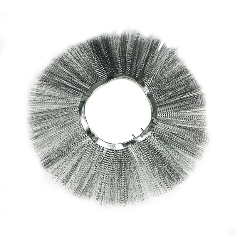 Convoluted Wafer Brush-Steel Wire